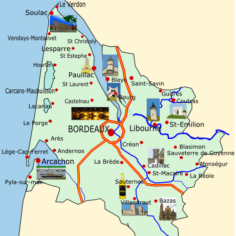 La carte de la Gironde