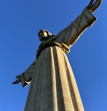 Statue du christ roi Lisbonne 
